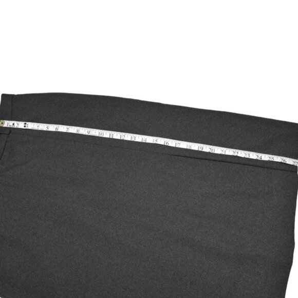 Vintage Allure Wool Grey  Midi Skirt Pencil Front Slit Size Medium - Picture 9 of 10
